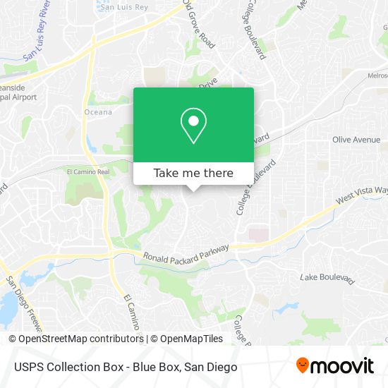 USPS Collection Box - Blue Box map