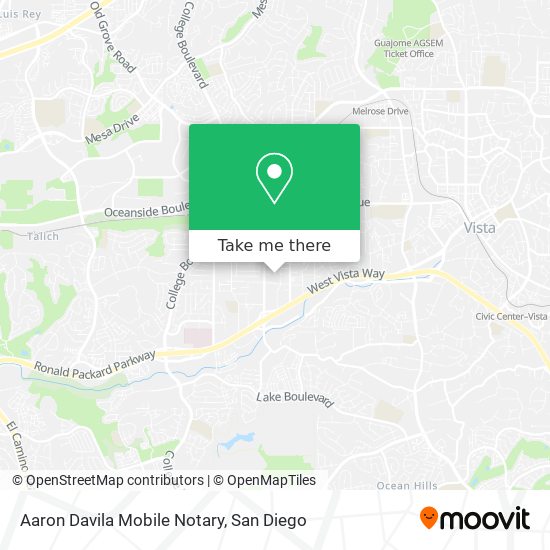 Aaron Davila Mobile Notary map