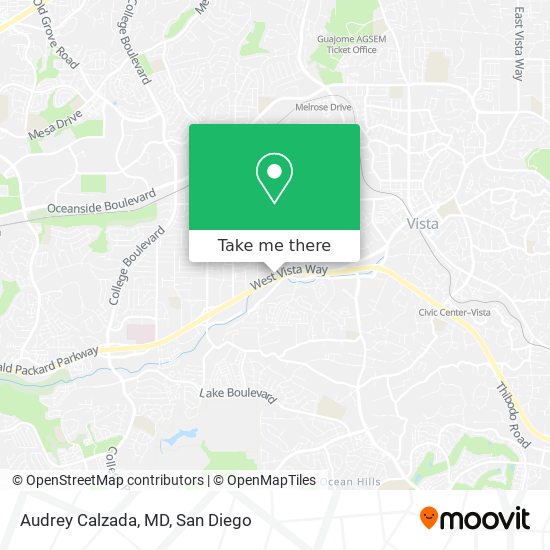 Audrey Calzada, MD map