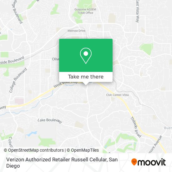 Verizon Authorized Retailer Russell Cellular map