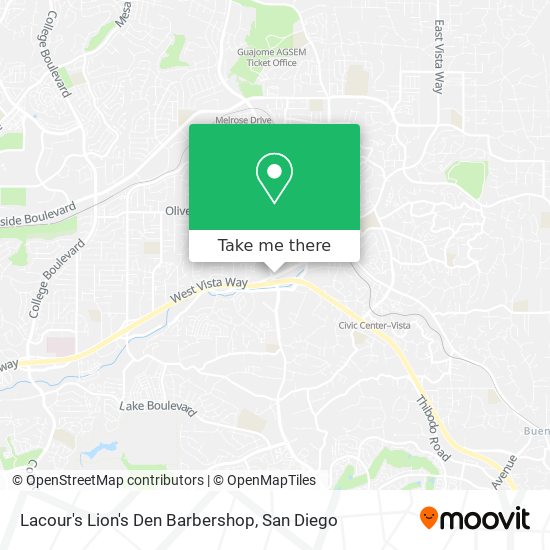 Lacour's Lion's Den Barbershop map