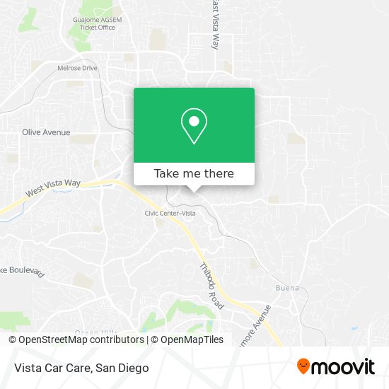 Vista Car Care map