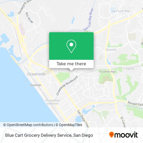 Mapa de Blue Cart Grocery Delivery Service