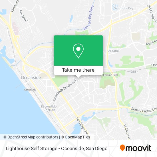 Mapa de Lighthouse Self Storage - Oceanside