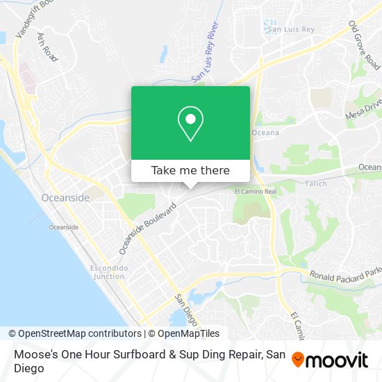 Mapa de Moose's One Hour Surfboard & Sup Ding Repair