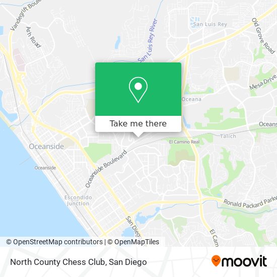 North County Chess Club map