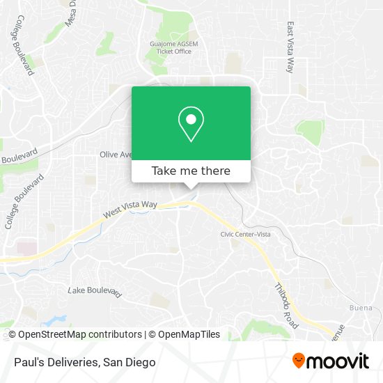 Mapa de Paul's Deliveries