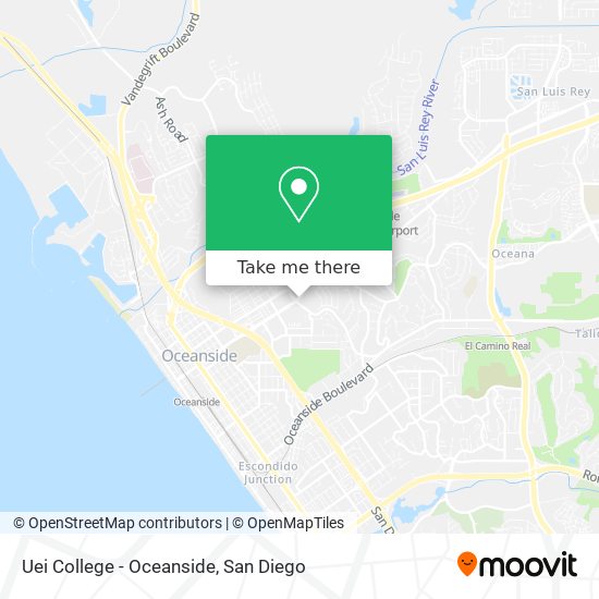 Mapa de Uei College - Oceanside