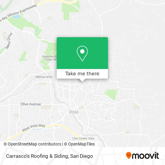 Carrasco's Roofing & Siding map