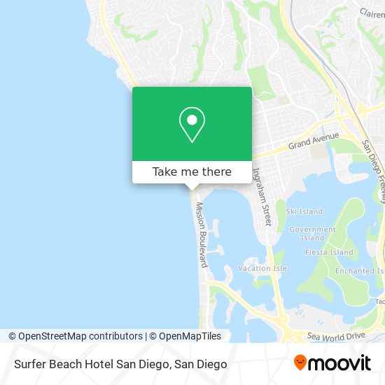 Surfer Beach Hotel San Diego map