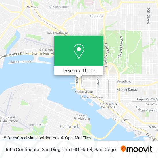 InterContinental San Diego an IHG Hotel map