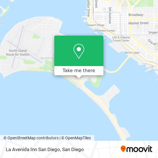 La Avenida Inn San Diego map