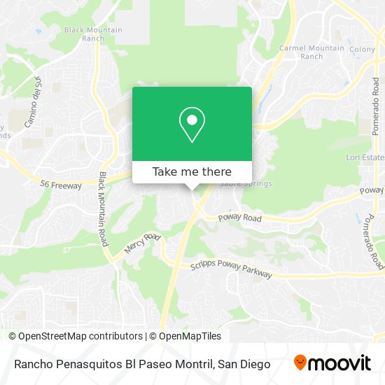 Rancho Penasquitos Bl Paseo Montril map