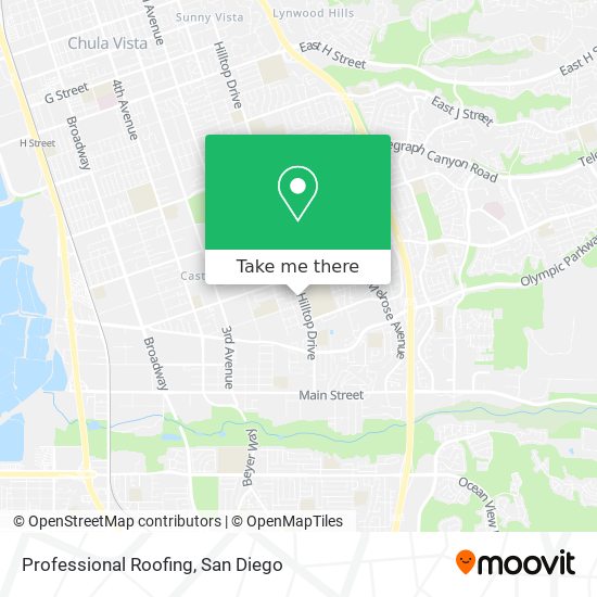 Professional Roofing map