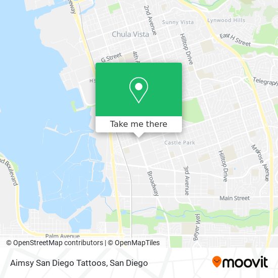 Mapa de Aimsy San Diego Tattoos