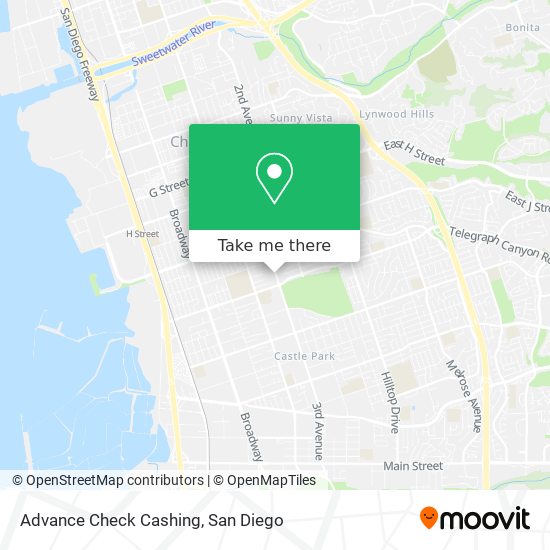 Advance Check Cashing map