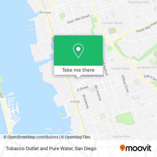 Tobacco Outlet and Pure Water map