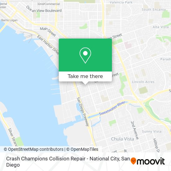 Crash Champions Collision Repair - National City map