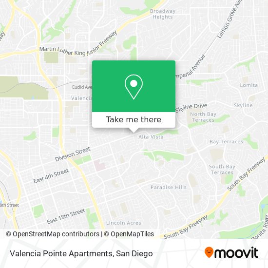 Valencia Pointe Apartments map