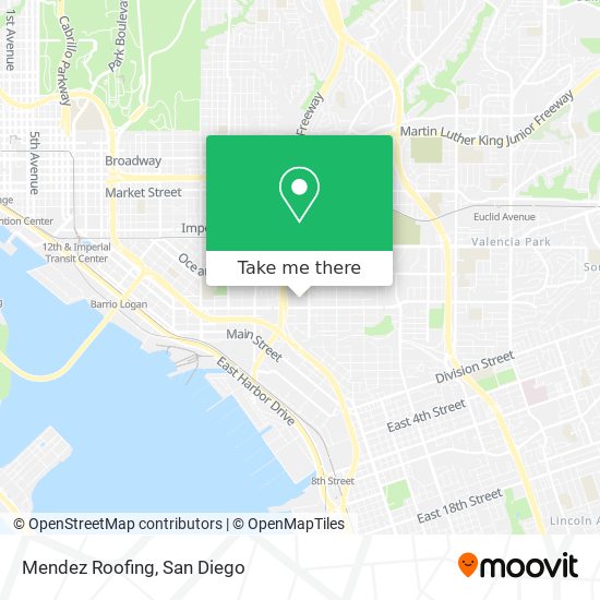 Mapa de Mendez Roofing