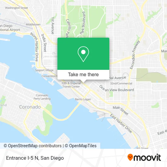 Entrance I-5 N map