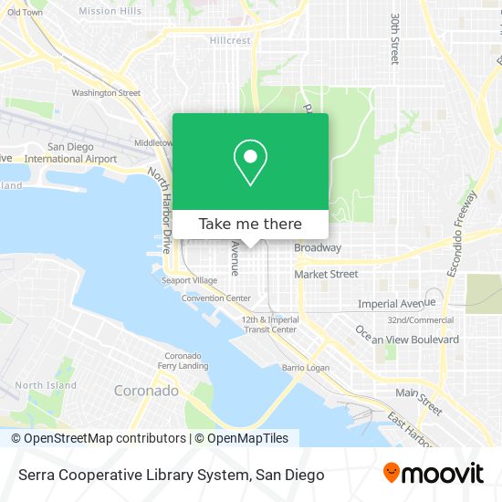 Serra Cooperative Library System map