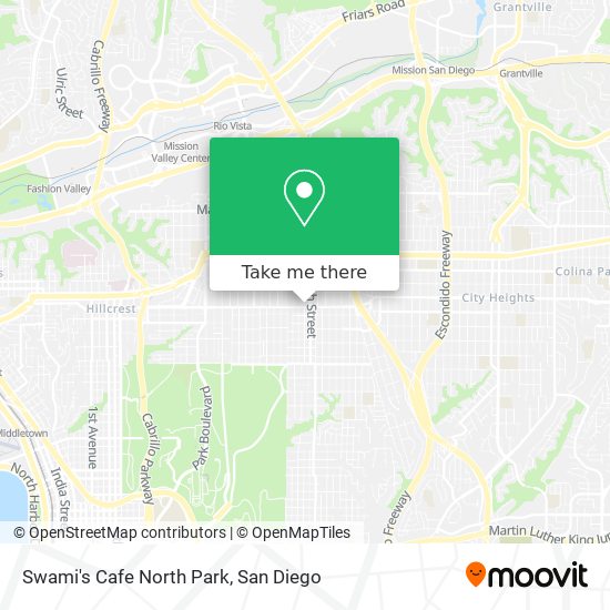 Mapa de Swami's Cafe North Park