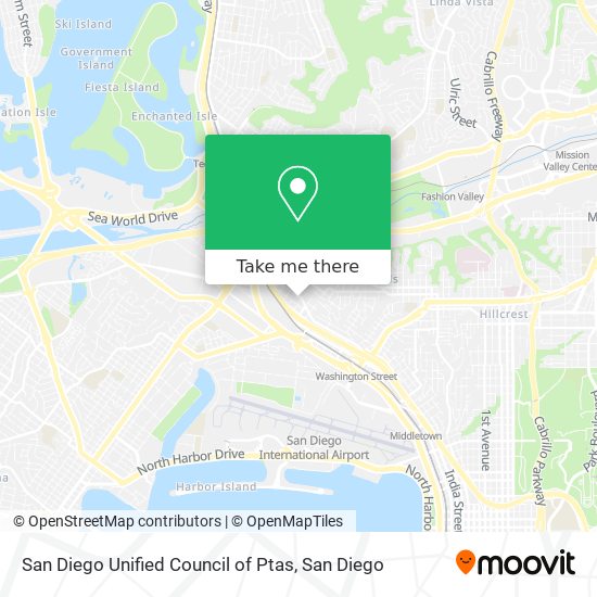 Mapa de San Diego Unified Council of Ptas