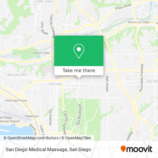 Mapa de San Diego Medical Massage