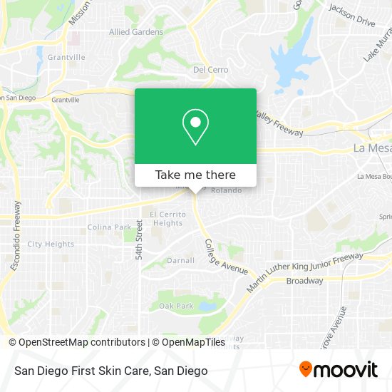 Mapa de San Diego First Skin Care