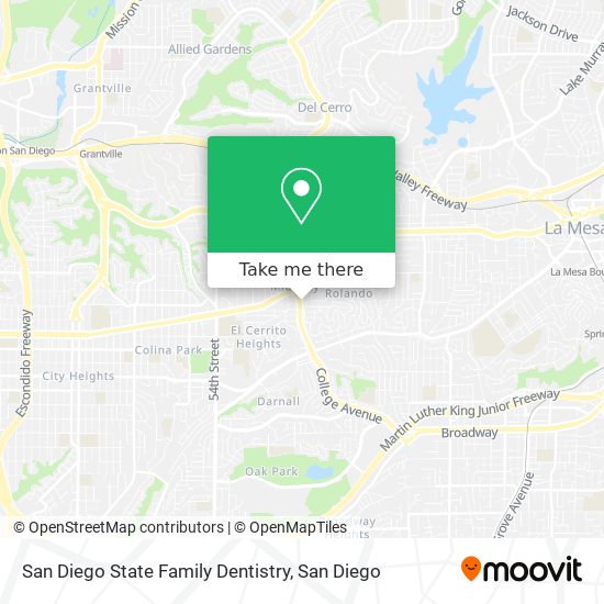 Mapa de San Diego State Family Dentistry