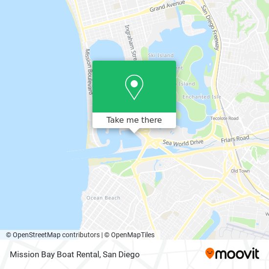 Mapa de Mission Bay Boat Rental