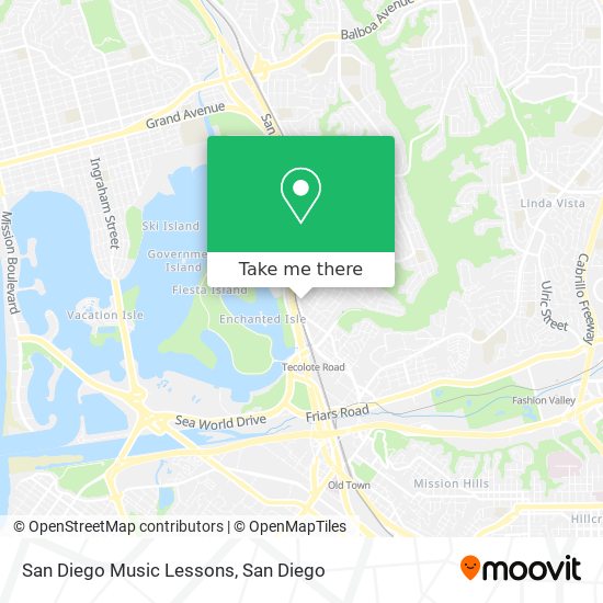 Mapa de San Diego Music Lessons
