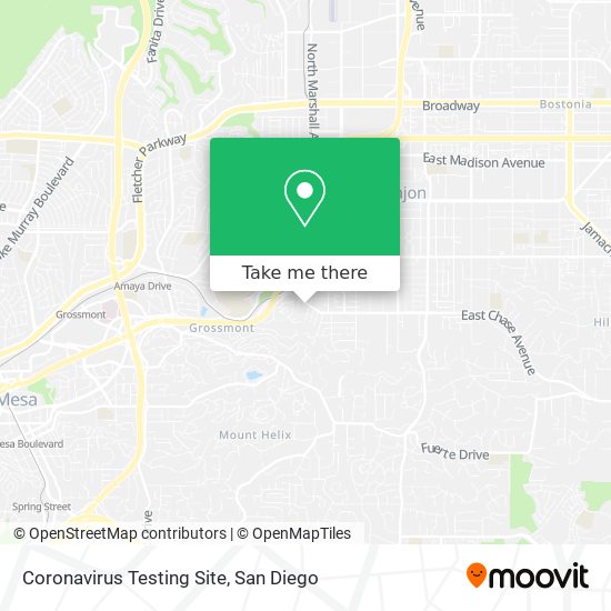 Coronavirus Testing Site map