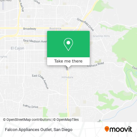 Mapa de Falcon Appliances Outlet