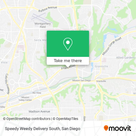 Mapa de Speedy Weedy Delivery South