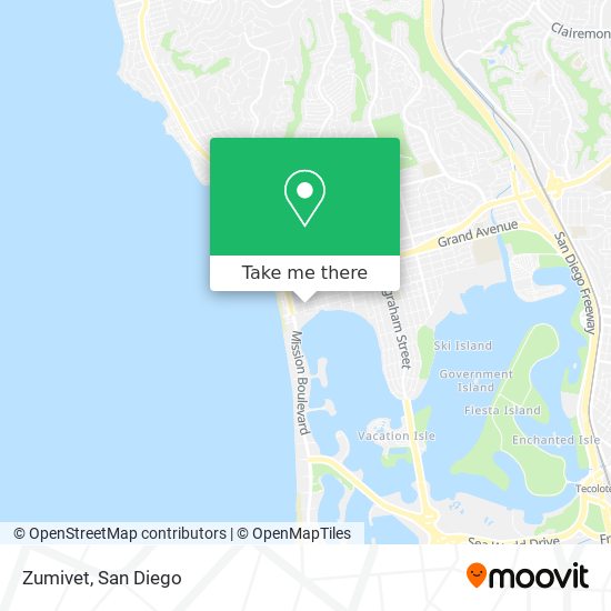 How to get to Zumivet in San Diego by Bus or Light Rail?