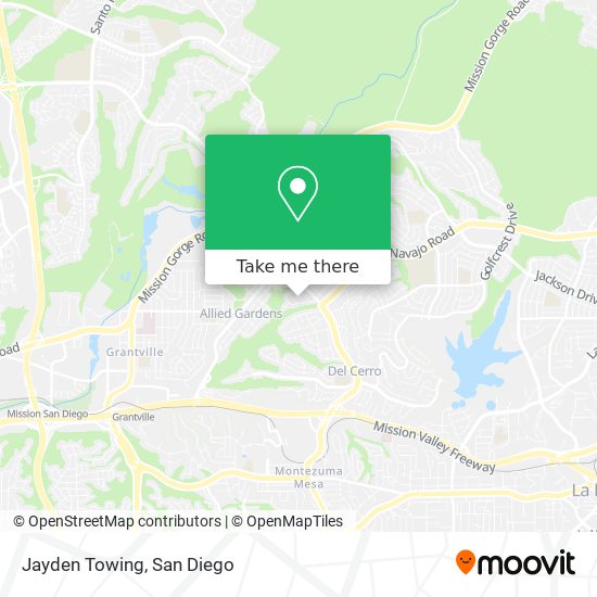 Mapa de Jayden Towing