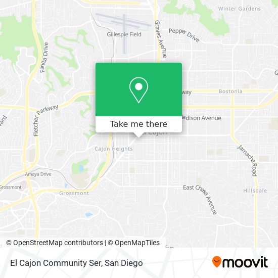 El Cajon Community Ser map