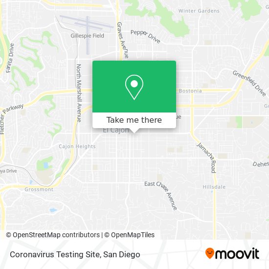 Coronavirus Testing Site map