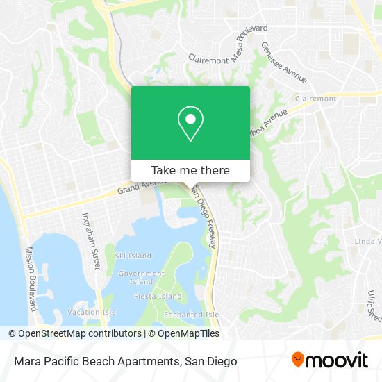 Mara Pacific Beach Apartments map