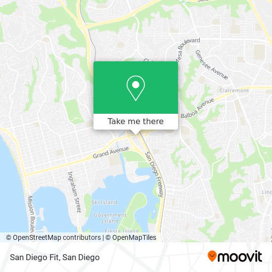 Mapa de San Diego Fit