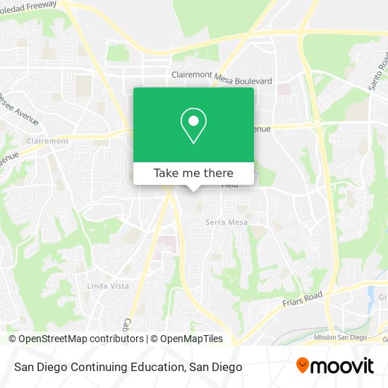 San Diego Continuing Education map