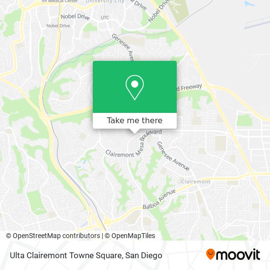 Ulta Clairemont Towne Square map