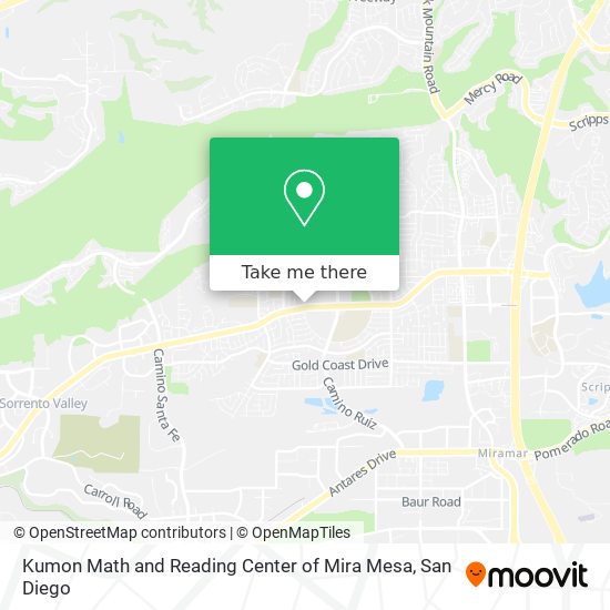 Mapa de Kumon Math and Reading Center of Mira Mesa