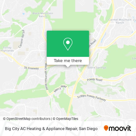 Mapa de Big City AC Heating & Appliance Repair