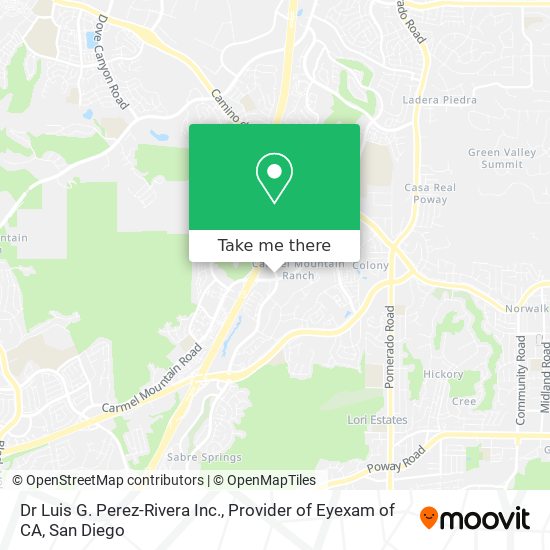 Mapa de Dr Luis G. Perez-Rivera Inc., Provider of Eyexam of CA