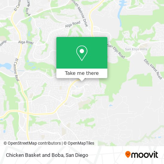 Chicken Basket and Boba map