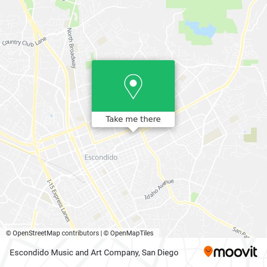 Mapa de Escondido Music and Art Company