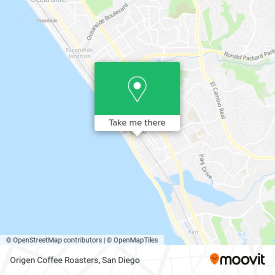 Origen Coffee Roasters map